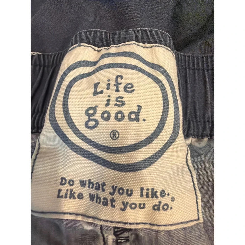 Life is Good Mens XL Navy Blue Fish Print Cotton Pajama Pants Lounge Bottoms